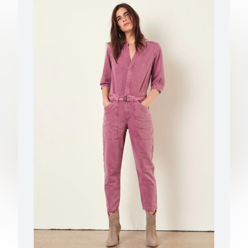ba&sh Mauve Utility Jumpsuit